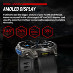Smartwatch T-Rex rugged con display AMOLED da 1,43 pollici e torcia integrata.