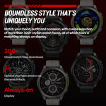 Smartwatch T-Rex rugged con display AMOLED da 1,43 pollici e torcia integrata.