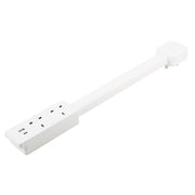 Prolunga per presa elettrica quadrata con spina UK e porta USB/Type-C per ricarica rapida., 3 AC + USB, UK Plug