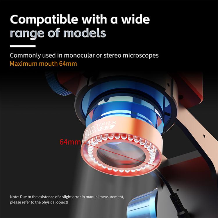 Microscopio JTX S3 in lega di alluminio con 31 LED ad alta luminosità, sorgente luminosa antipolvere., JTX S3