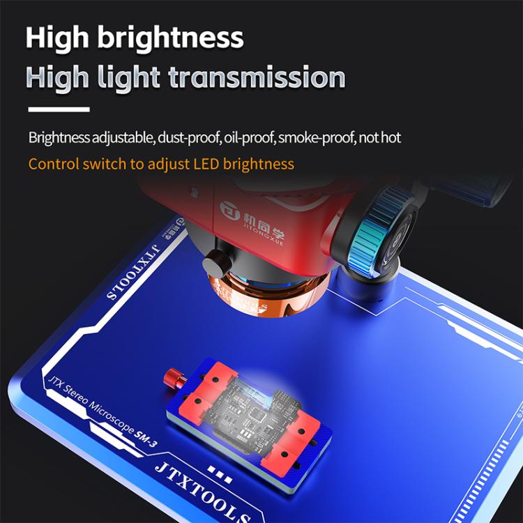 Microscopio JTX S3 in lega di alluminio con 31 LED ad alta luminosità, sorgente luminosa antipolvere., JTX S3
