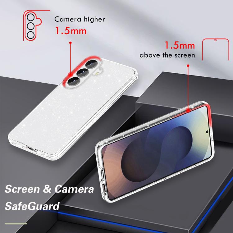 Custodia per telefono antiurto Terminator con glitter in polvere, For Samsung Galaxy S26+ 5G, For Samsung Galaxy S26 Ultra 5G, For Samsung Galaxy S26 5G