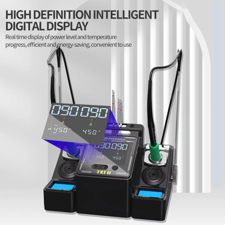 Stazione di rilavorazione per saldatura intelligente a doppia stazione JTX TX1D, EU Plug, US Plug