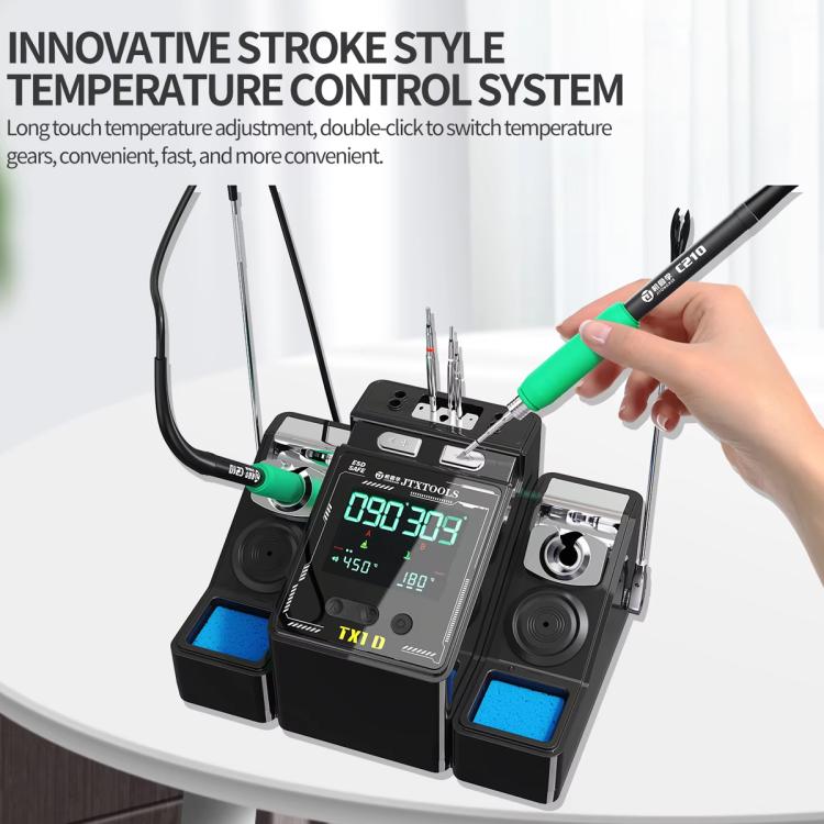 Stazione di rilavorazione per saldatura intelligente a doppia stazione JTX TX1D, EU Plug, US Plug