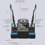 Stazione di rilavorazione per saldatura intelligente a doppia stazione JTX TX1D, EU Plug, US Plug