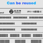 Circuito integrato JTX Screen IC a rete oleosa verde per iPhone 11-16 Pro Max, JTX Screen IC Green Oil Mesh