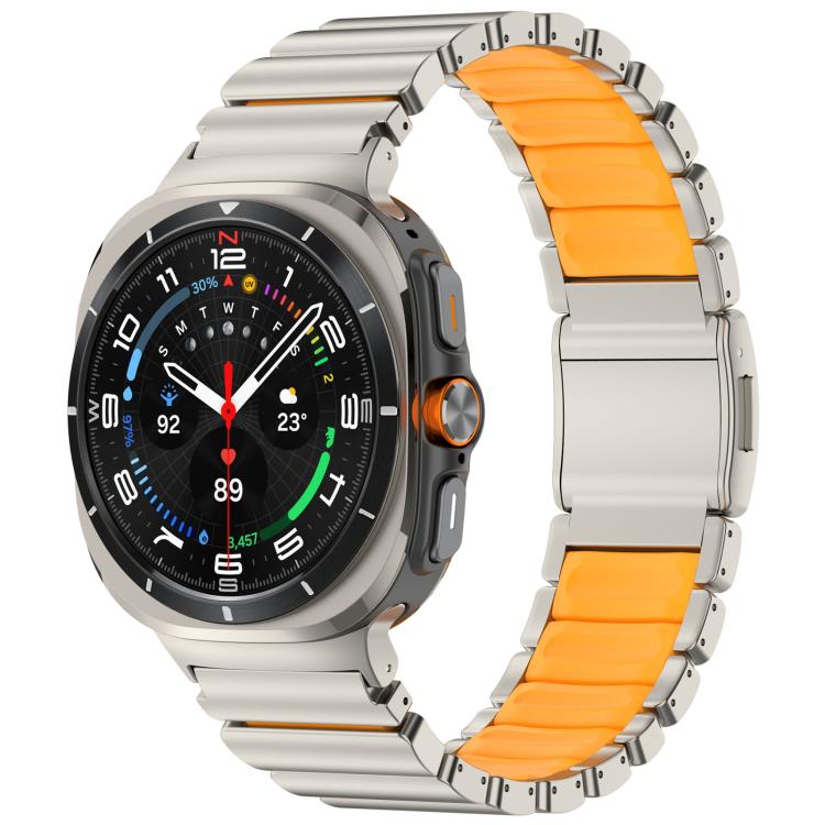 Cinturino per orologio Norman in titanio con fibbia magnetica., For Samsung Galaxy Watch Ultra 47mm / Ultra 2025, For Samsung Galaxy Watch8 / Watch8 Classic