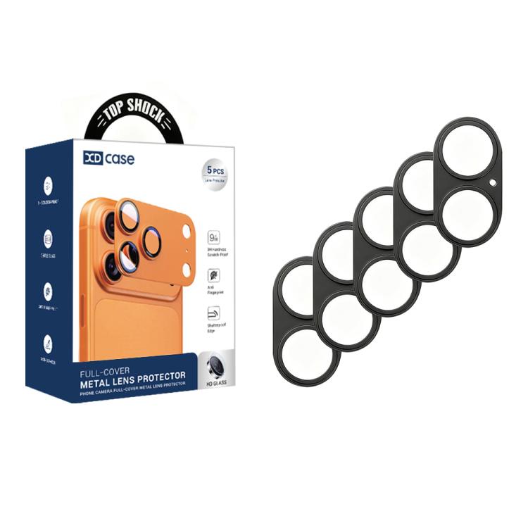 XDcase - Set di 5 protezioni cave per obiettivo fotografico in lega di titanio, For iPhone 17