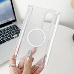 Custodia per telefono con cerniera magnetica a doppio lato, finitura opaca ghiaccio, con targhetta porta nome., For Samsung Galaxy Z TriFold
