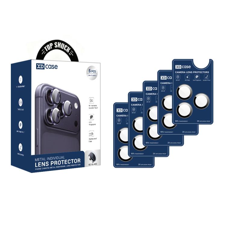 XDcase Set di 5 protezioni per obiettivo AF + AR Hawkeye con strumento di allineamento, For iPhone 17 Pro Max, For iPhone 17 Pro