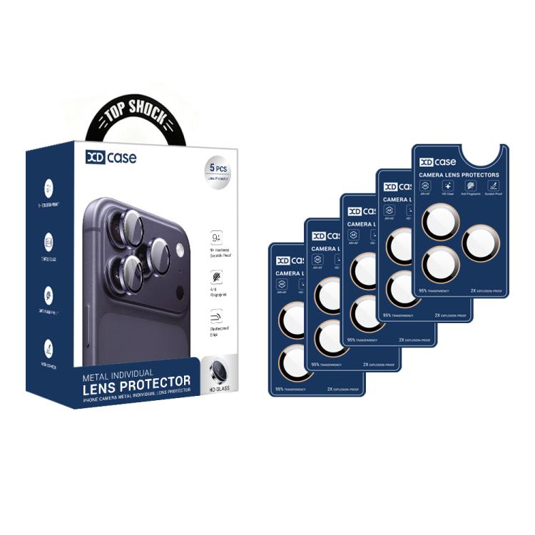 XDcase Set di 5 protezioni per obiettivo AF + AR Hawkeye con strumento di allineamento, For iPhone 17 Pro Max, For iPhone 17 Pro