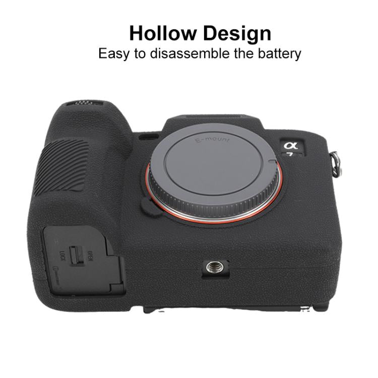Custodia protettiva in morbido silicone con texture litchi, For Sony Alpha 7 V / ILCE-7M5