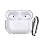 Custodia protettiva trasparente in TPU per auricolari XDcase con moschettone, For AirPods Pro 3, For AirPods 4, For AirPods Pro 2 / 1