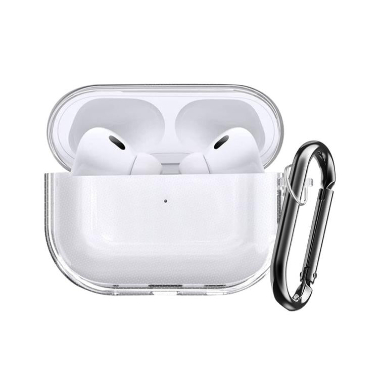 Custodia protettiva trasparente in TPU per auricolari XDcase con moschettone, For AirPods Pro 3, For AirPods 4, For AirPods Pro 2 / 1