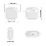 Custodia trasparente in TPU per AirPods Pro con moschettone