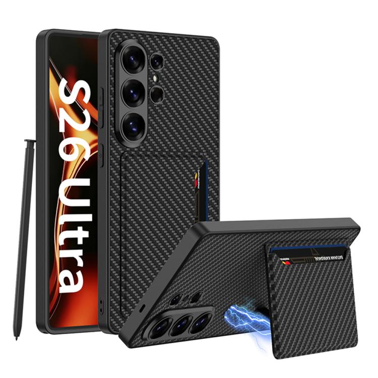 Custodia per telefono GKK ultra sottile in pelle con scomparti per carte e supporto magnetico, For Samsung Galaxy S26 Ultra 5G