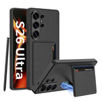 Custodia per telefono GKK ultra sottile in pelle con scomparti per carte e supporto magnetico, For Samsung Galaxy S26 Ultra 5G
