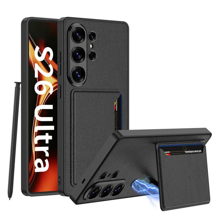 Custodia per telefono GKK ultra sottile in pelle con scomparti per carte e supporto magnetico, For Samsung Galaxy S26 Ultra 5G