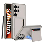 Custodia per telefono GKK ultra sottile in pelle con scomparti per carte e supporto magnetico, For Samsung Galaxy S26 Ultra 5G