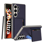 Custodia per telefono GKK ultra sottile in pelle con scomparti per carte e supporto magnetico, For Samsung Galaxy S26 Ultra 5G