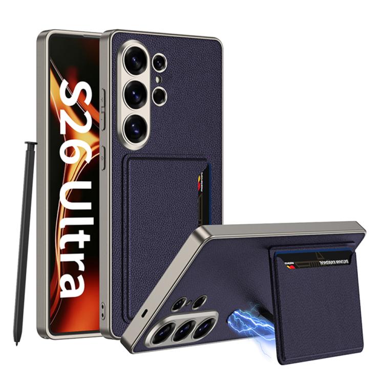 Custodia per telefono GKK ultra sottile in pelle con scomparti per carte e supporto magnetico, For Samsung Galaxy S26 Ultra 5G
