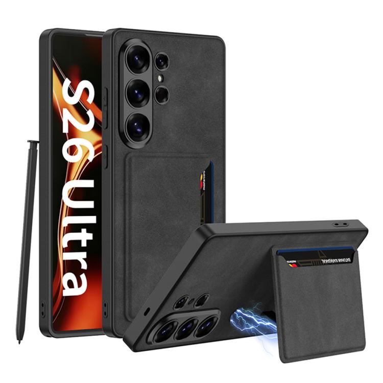 Portafoglio per cellulare GKK ultra sottile in pelle satinata con custodia magnetica, For Samsung Galaxy S26 Ultra 5G