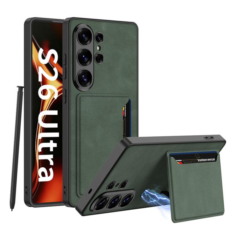 Portafoglio per cellulare GKK ultra sottile in pelle satinata con custodia magnetica, For Samsung Galaxy S26 Ultra 5G