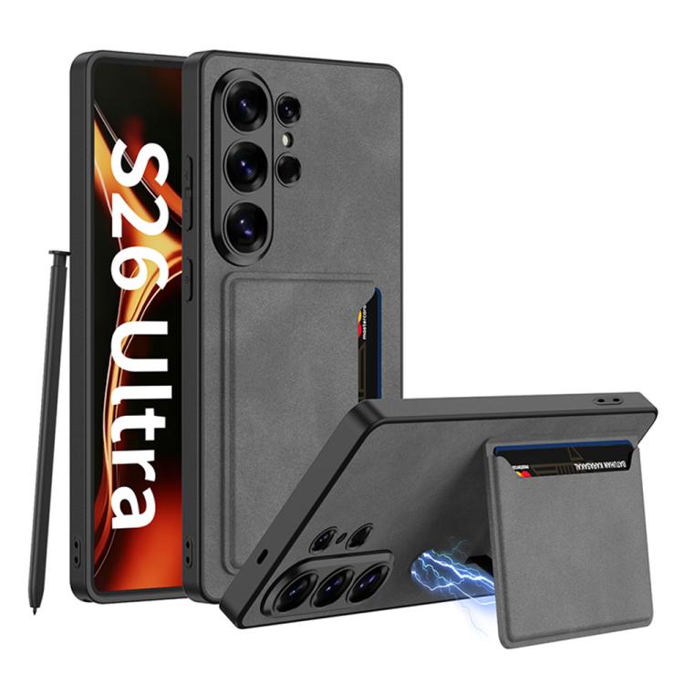 Portafoglio per cellulare GKK ultra sottile in pelle satinata con custodia magnetica, For Samsung Galaxy S26 Ultra 5G