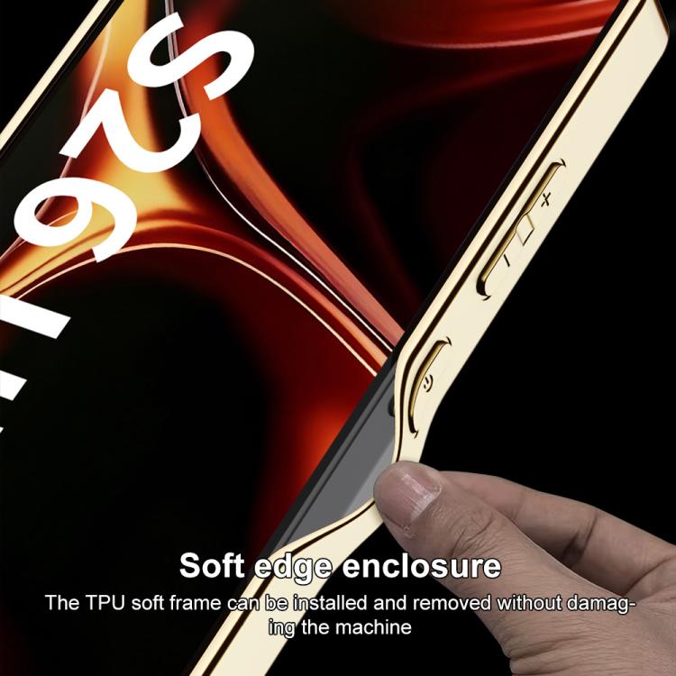 Custodia per telefono GKK in pelle con texture a rombi e placcatura in metallo., For Samsung Galaxy S26 Ultra 5G