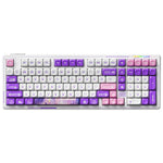 LINGBAO K98 101 Keys Triple-mode Wireless Game Keyboard, Black Pink-Flower Field Axis, Black Red-Red Rabbit Axis, White-Glazed Tile Axis, Blackberry Powder-Red Rabbit Axis Pro, Blackberry Powder-Glazed Tile Axis, White Purple-Flower Field Axis         ...