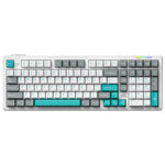 LINGBAO K98 101 Keys Triple-mode Wireless Game Keyboard, Black Pink-Flower Field Axis, Black Red-Red Rabbit Axis, White-Glazed Tile Axis, Blackberry Powder-Red Rabbit Axis Pro, Blackberry Powder-Glazed Tile Axis, White Purple-Flower Field Axis         ...
