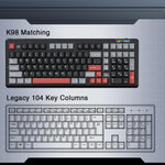 LINGBAO K98 101 Keys Triple-mode Wireless Game Keyboard, Black Pink-Flower Field Axis, Black Red-Red Rabbit Axis, White-Glazed Tile Axis, Blackberry Powder-Red Rabbit Axis Pro, Blackberry Powder-Glazed Tile Axis, White Purple-Flower Field Axis         ...