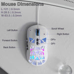SOLAKAKA SM901 Hollow RGB Light Wired Gaming Mouse, SM901