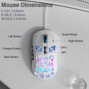 SOLAKAKA SM901 Hollow RGB Light Wired Gaming Mouse, SM901