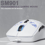 SOLAKAKA SM901 Hollow RGB Light Wired Gaming Mouse, SM901