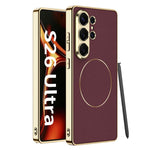 Custodia per telefono GKK in pelle galvanizzata con anello magnetico in nichel., For Samsung Galaxy S26 Ultra 5G