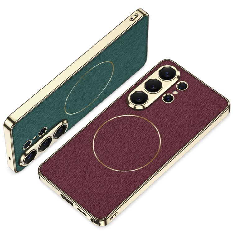 Custodia per telefono GKK in pelle galvanizzata con anello magnetico in nichel., For Samsung Galaxy S26 Ultra 5G