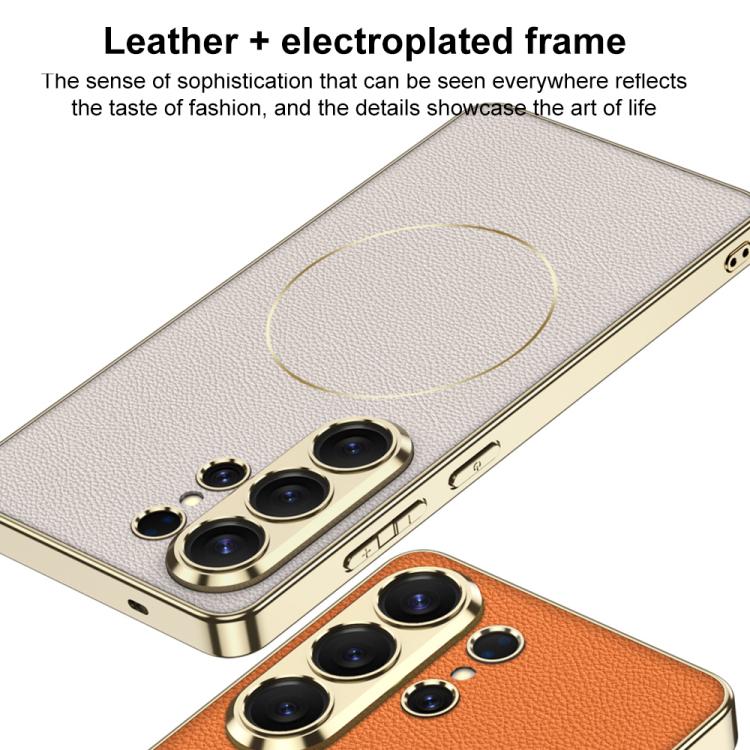 Custodia per telefono GKK in pelle galvanizzata con anello magnetico in nichel., For Samsung Galaxy S26 Ultra 5G