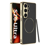 Custodia per telefono GKK in pelle galvanizzata con anello magnetico in nichel., For Samsung Galaxy S26 Ultra 5G
