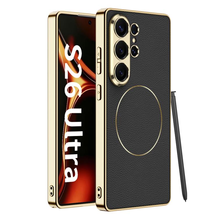 Custodia per telefono GKK in pelle galvanizzata con anello magnetico in nichel., For Samsung Galaxy S26 Ultra 5G