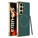 Custodia per telefono GKK in pelle galvanizzata con anello magnetico in nichel., For Samsung Galaxy S26 Ultra 5G