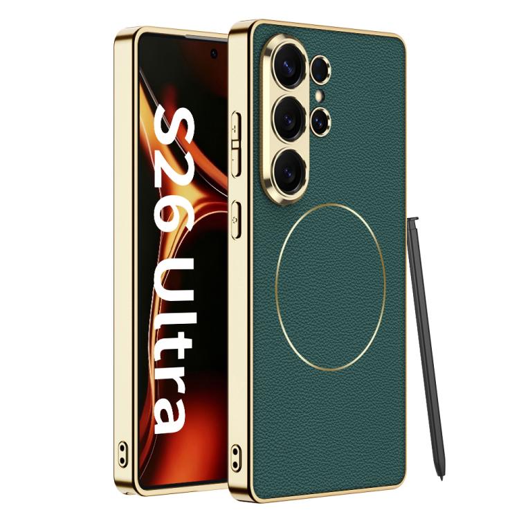 Custodia per telefono GKK in pelle galvanizzata con anello magnetico in nichel., For Samsung Galaxy S26 Ultra 5G