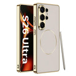 Custodia per telefono GKK in pelle galvanizzata con anello magnetico in nichel., For Samsung Galaxy S26 Ultra 5G