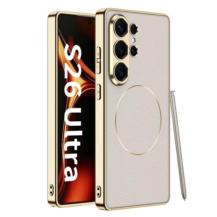 Custodia per telefono GKK in pelle galvanizzata con anello magnetico in nichel., For Samsung Galaxy S26 Ultra 5G
