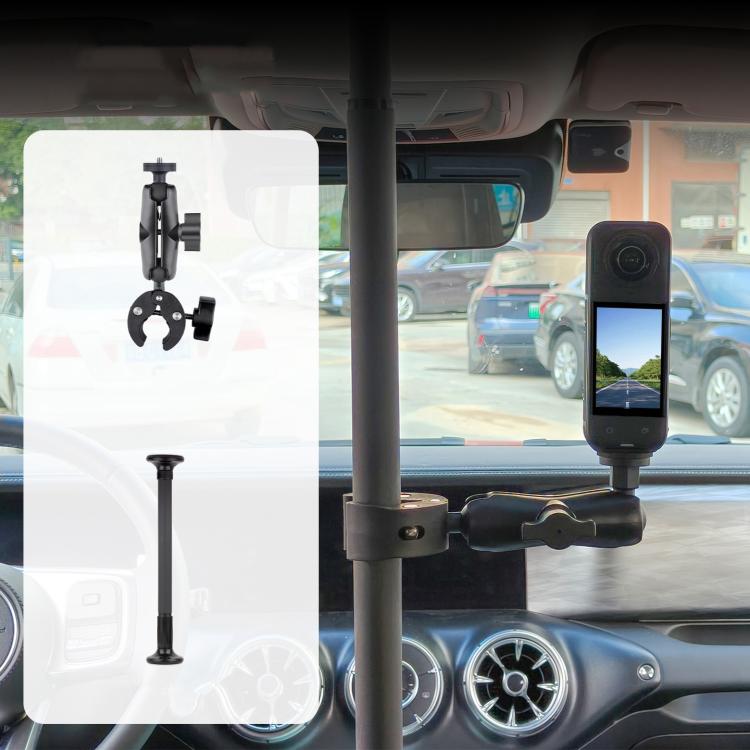 Telecamera per auto con supporto regolabile e asta di prolunga, 52-81.5cm Basic, 70-121cm Extended, Basic 4 in 1 Set with Crab Clip, Extend 4 in 1 Set with Crab Clip, Basic 5 in 1 Set with Clip Pocket Frame, Extend 5 in 1 Set with Clip Pocket Frame    ...