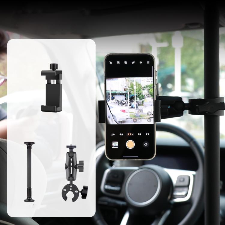 Telecamera per auto con supporto regolabile e asta di prolunga, 52-81.5cm Basic, 70-121cm Extended, Basic 4 in 1 Set with Crab Clip, Extend 4 in 1 Set with Crab Clip, Basic 5 in 1 Set with Clip Pocket Frame, Extend 5 in 1 Set with Clip Pocket Frame    ...