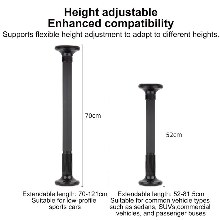 Telecamera per auto con supporto regolabile e asta di prolunga, 52-81.5cm Basic, 70-121cm Extended, Basic 4 in 1 Set with Crab Clip, Extend 4 in 1 Set with Crab Clip, Basic 5 in 1 Set with Clip Pocket Frame, Extend 5 in 1 Set with Clip Pocket Frame    ...