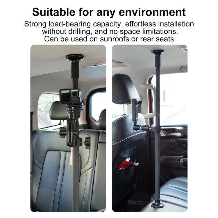 Telecamera per auto con supporto regolabile e asta di prolunga, 52-81.5cm Basic, 70-121cm Extended, Basic 4 in 1 Set with Crab Clip, Extend 4 in 1 Set with Crab Clip, Basic 5 in 1 Set with Clip Pocket Frame, Extend 5 in 1 Set with Clip Pocket Frame    ...