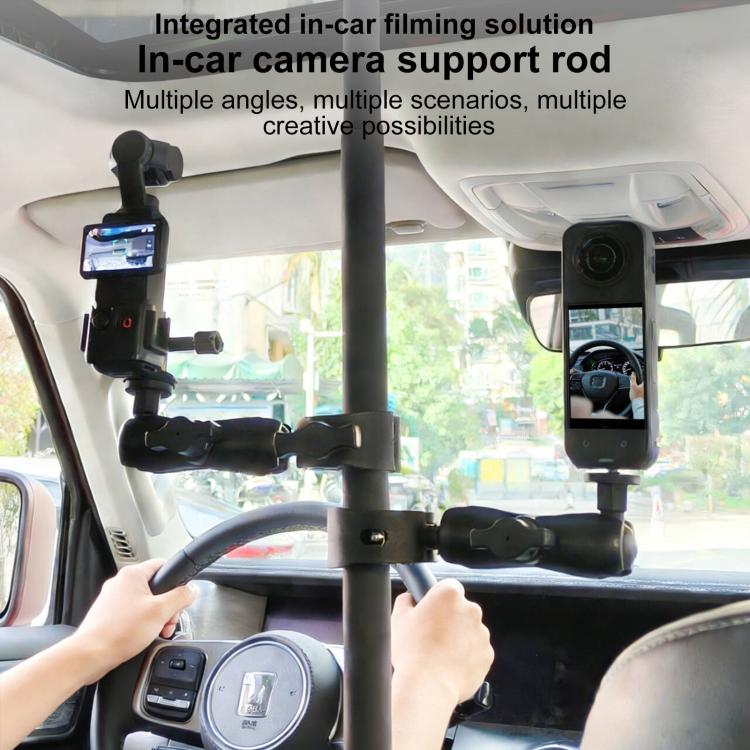 Telecamera per auto con supporto regolabile e asta di prolunga, 52-81.5cm Basic, 70-121cm Extended, Basic 4 in 1 Set with Crab Clip, Extend 4 in 1 Set with Crab Clip, Basic 5 in 1 Set with Clip Pocket Frame, Extend 5 in 1 Set with Clip Pocket Frame    ...
