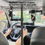 Telecamera per auto con supporto regolabile e asta di prolunga, 52-81.5cm Basic, 70-121cm Extended, Basic 4 in 1 Set with Crab Clip, Extend 4 in 1 Set with Crab Clip, Basic 5 in 1 Set with Clip Pocket Frame, Extend 5 in 1 Set with Clip Pocket Frame    ...